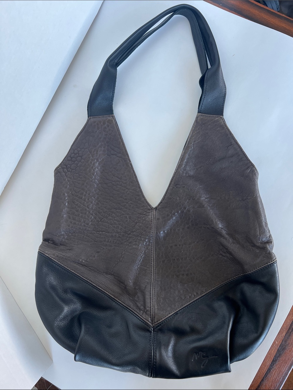 Molly G Louise black/brown slouchy hobo